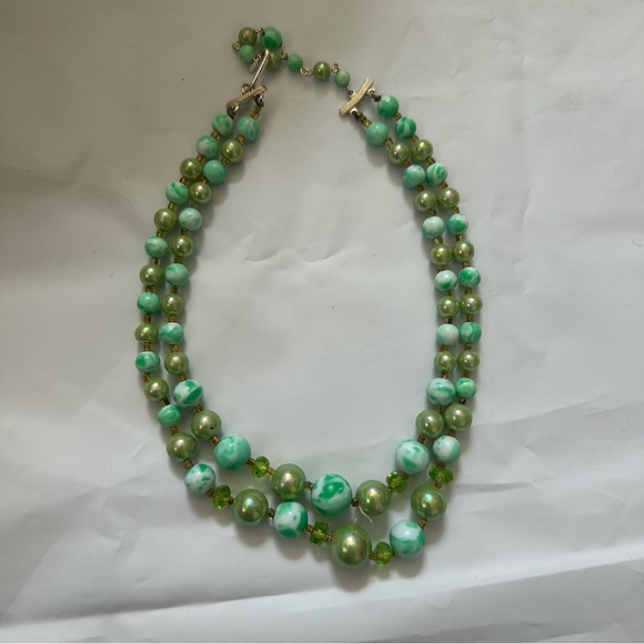 🩵✨ Vintage Blue Green Turquoise Beaded Necklace ✨🩵 - Picture 2 of 6